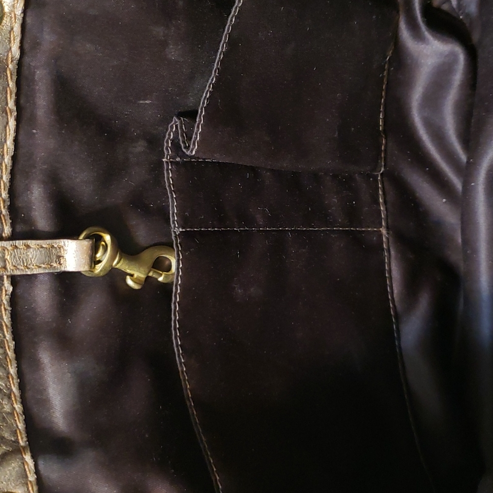 Chocolate & bronze Coach shoulder purse - Picture 8 of 16